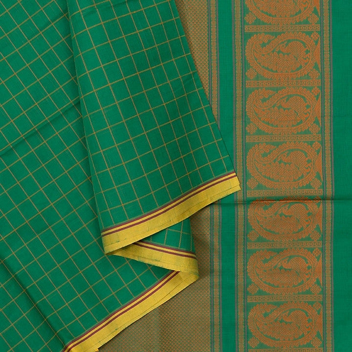 Hayagrivas Green Handloom Kanchi Cotton Saree SSCBF104F6-2