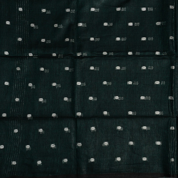 Hayagrivas Green Handloom Linen Saree KSBE147C9-1