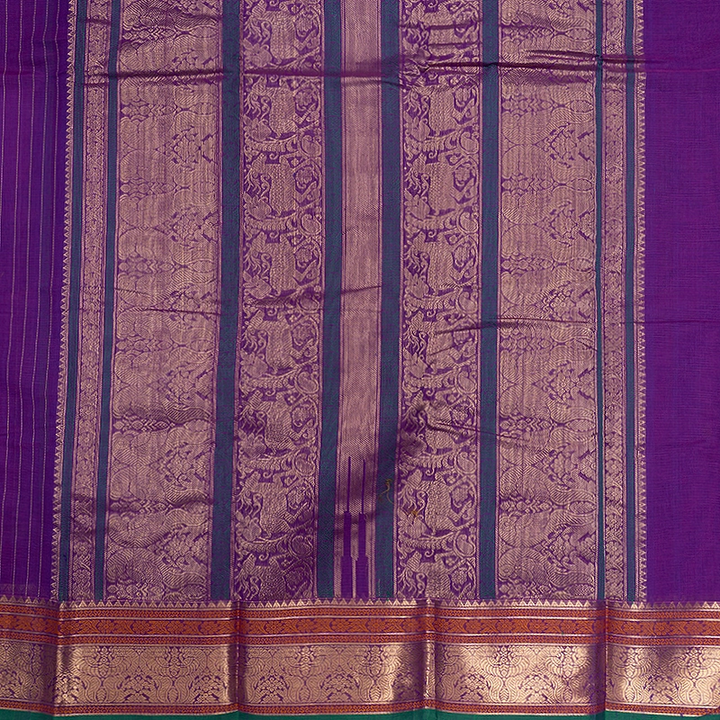 Hayagrivas Purple Handloom Kanchi Cotton Saree SSCBF66E7-6
