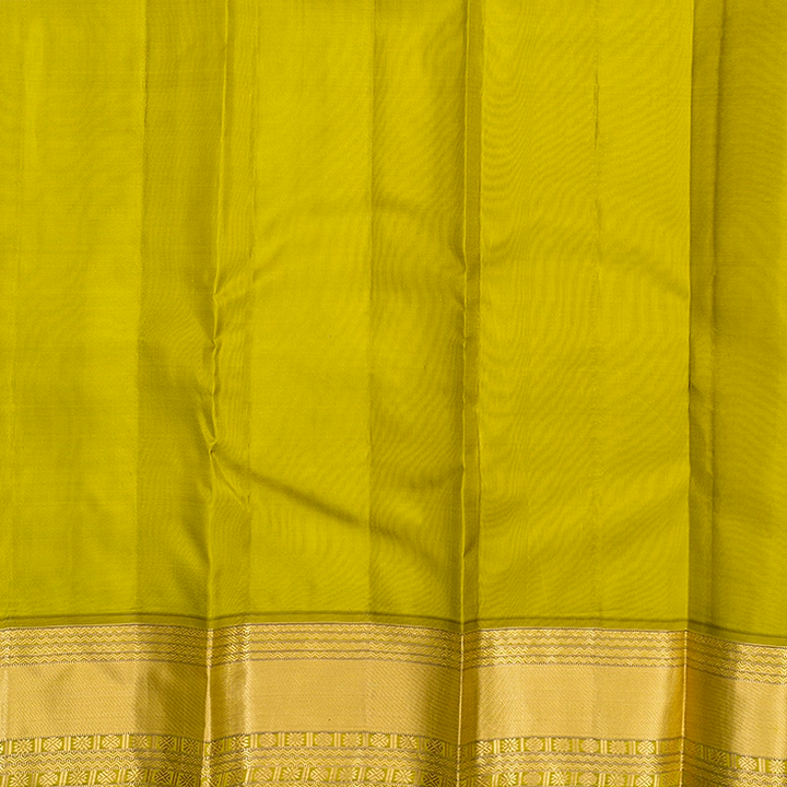 Hayagrivas Handloom Wine Maroon Kanjivaram Silk Saree with Lime Green Border KBF695G7-7