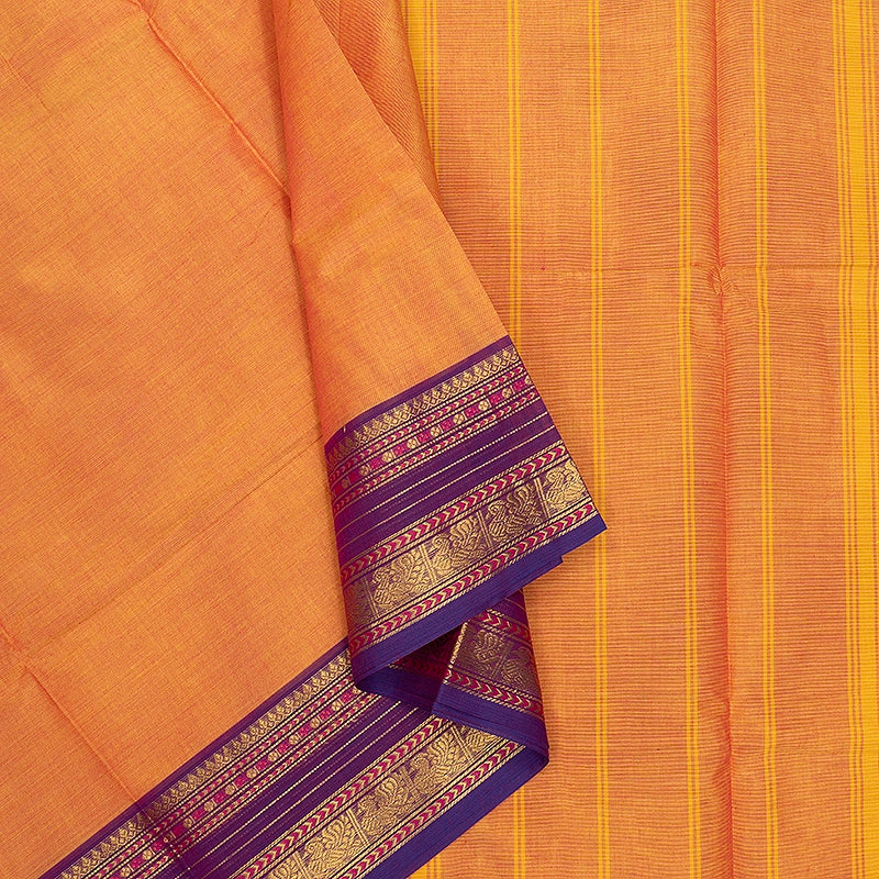 Hayagrivas Mango Orange Handloom Chettinad Cotton Saree SSKBF87F1-23