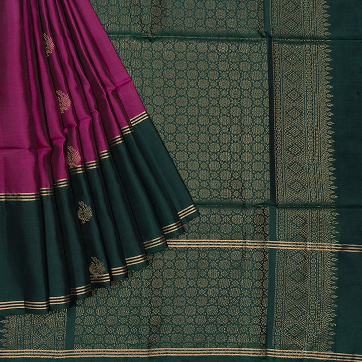 Hayagrivas Magenta Handloom Soft Silk Saree KBF233E1-1