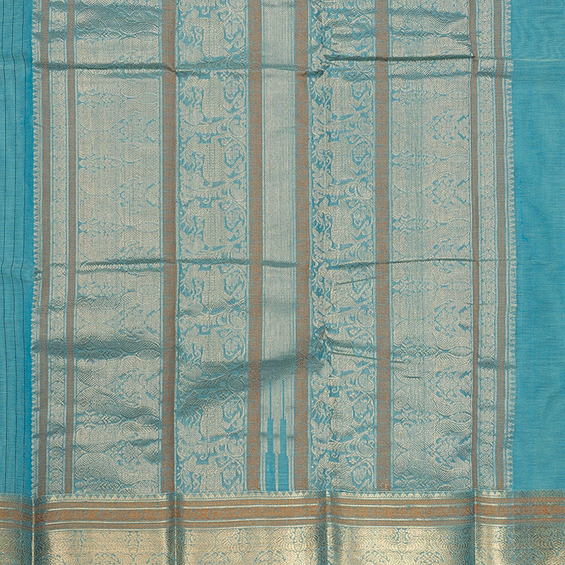 Hayagrivas Powder Blue Handloom Kanchi Cotton Saree SSCBF66E7-5