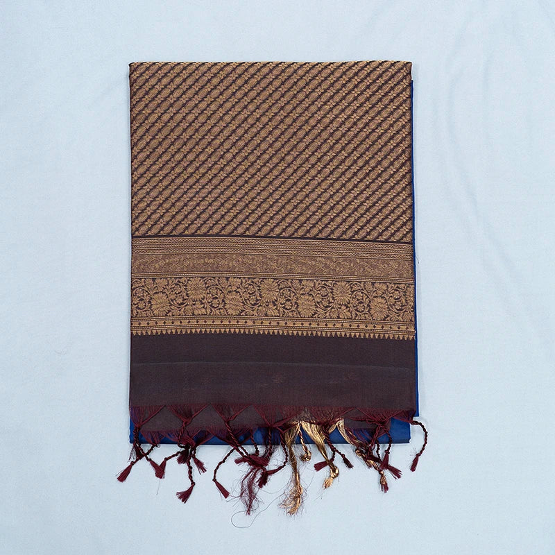 Hayagrivas Royal Blue Handloom Soft Silk Saree KBF170E3-1