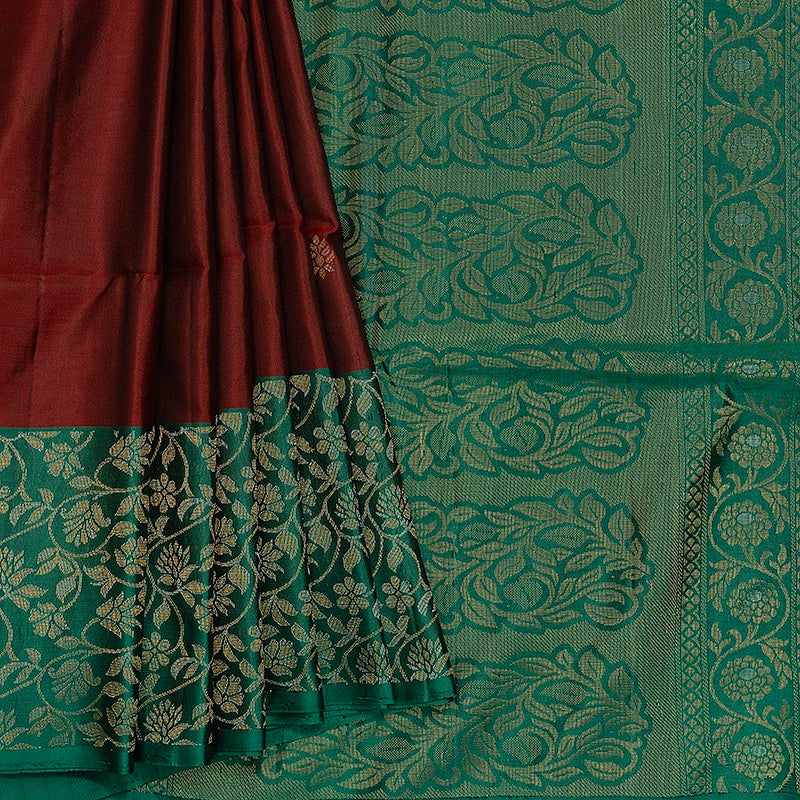 Hayagrivas Handloom Deep Araku Maroon Soft Silk Saree KBE1094I2-6