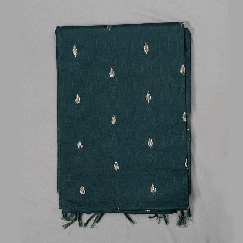 Hayagrivas Peacock Blue Fancy Cotton Saree KSBE145C3-1