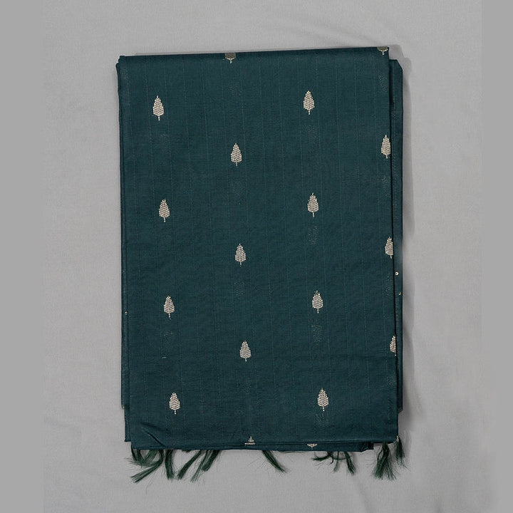 Hayagrivas Peacock Blue Fancy Cotton Saree KSBE145C3-1