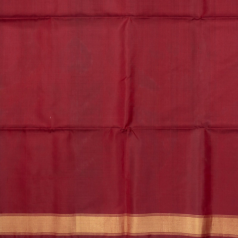 Hayagrivas Dark Maroon Handloom Ikkat Soft Silk Saree KBF55D1-14
