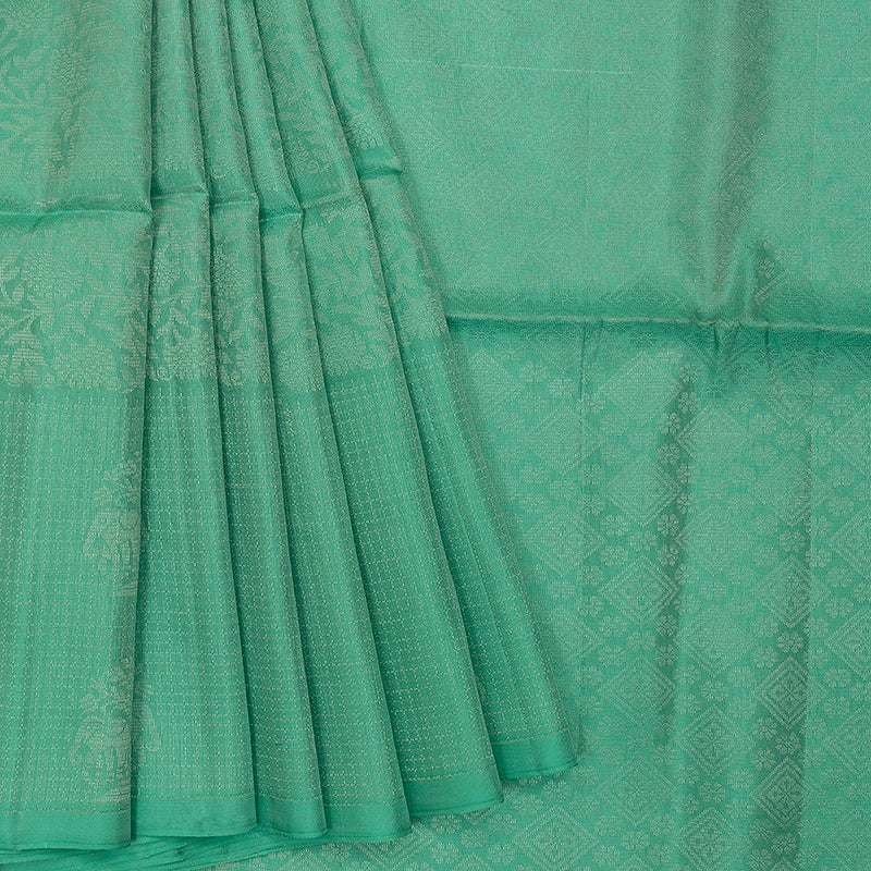 Hayagrivas Handloom Pastel Green Soft Silk Saree KBE662G6-15