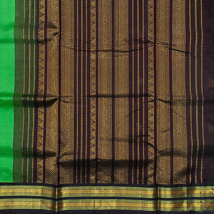 Hayagrivas Parrot Green Pure Silk Cotton Saree SSCBF16D1-11
