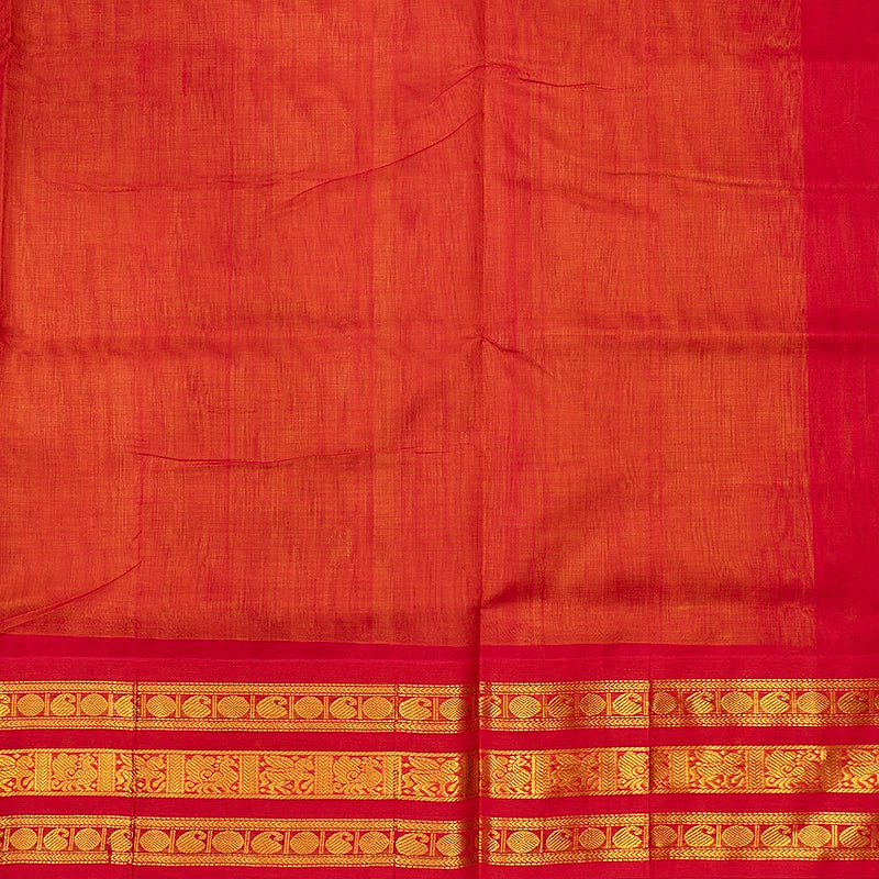 Hayagrivas Mustard Yellow Pure Silk Cotton Saree SSCBF16D4-3