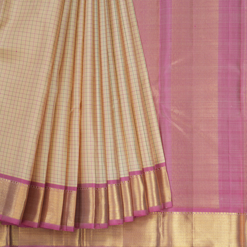 Hayagrivas Handloom Sandal Kanjivaram Silk Saree with Lotus Pink Border KBE2385B2-2