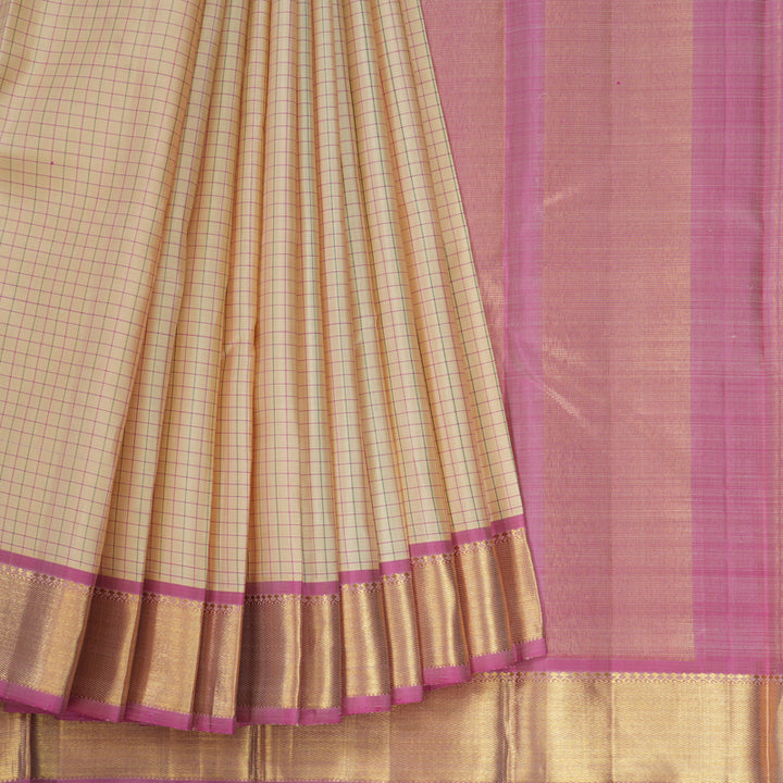 Hayagrivas Handloom Sandal Kanjivaram Silk Saree with Lotus Pink Border KBE2385B2-2