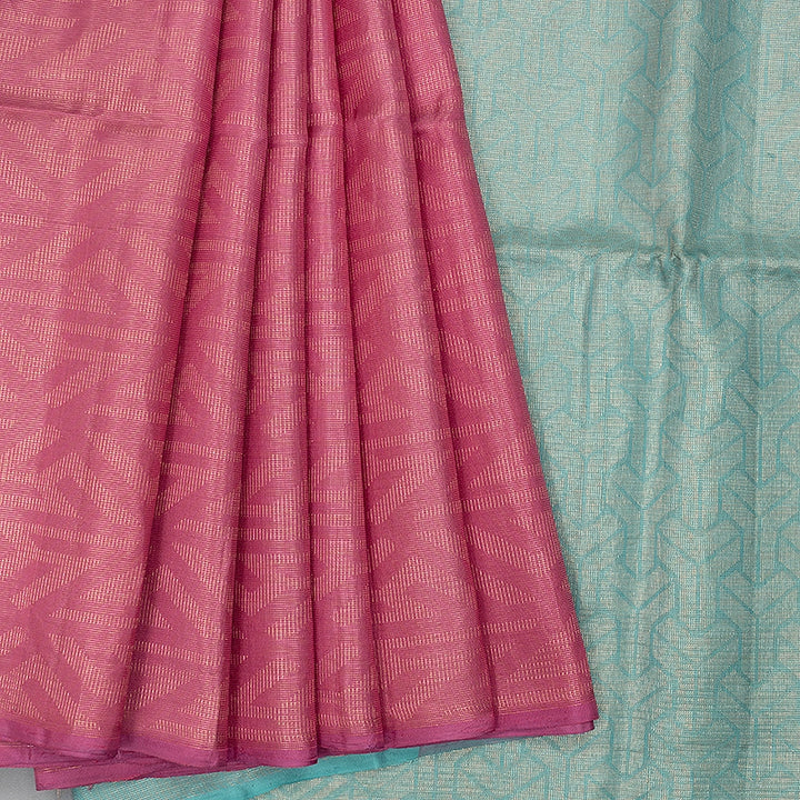 Hayagrivas Rose Pink Handloom Soft Silk Saree KBE1195I30-1
