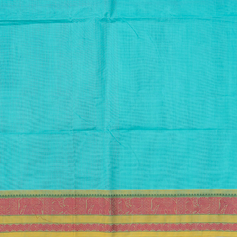 Hayagrivas Sea Blue Handloom Kanchi Cotton Saree SSCBF103F7-5