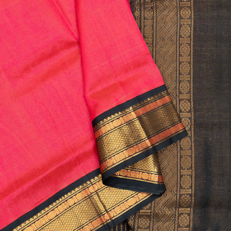 Hayagrivas Redish Pink Pure Silk Cotton Saree SSCBF35D1-39