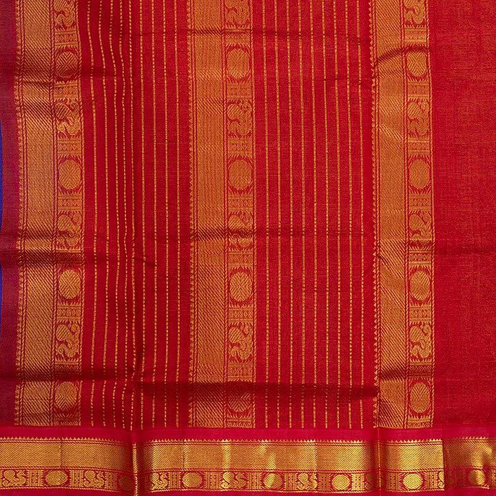 Hayagrivas Royal Blue Pure Silk Cotton Saree SSCBF35D1-41