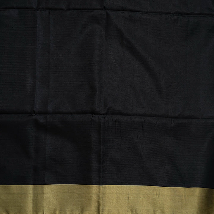 Hayagrivas Black Handloom Soft Silk Saree KBE2106A46-1