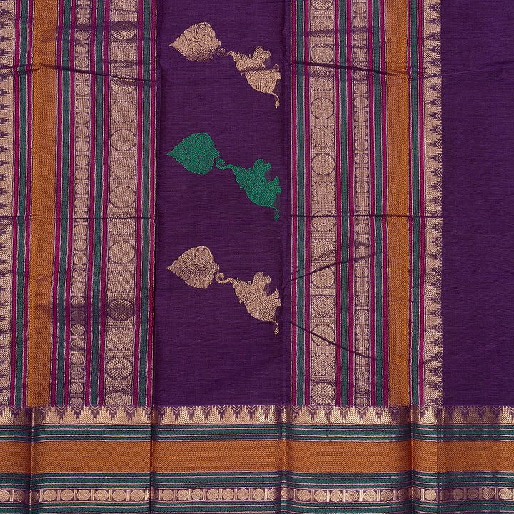 Hayagrivas Purple Handloom Kanchi Cotton Saree SSCBF66E5-11