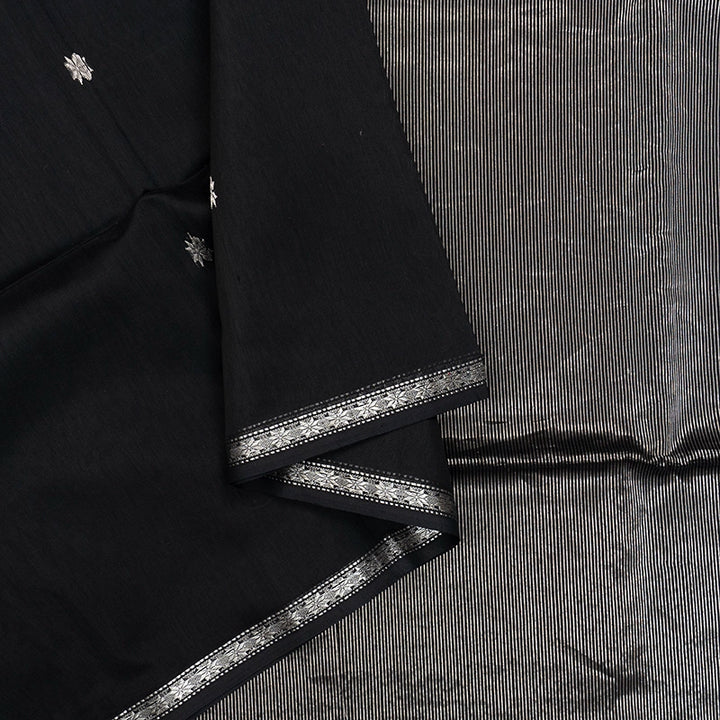 Hayagrivas Black Kora Silk Cotton Saree KSBE125C3-4