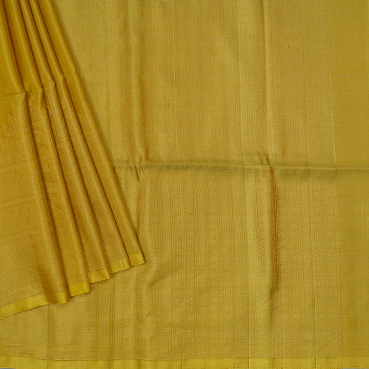 Hayagrivas Yellow Handloom Soft Silk Saree KBE2106A8-1