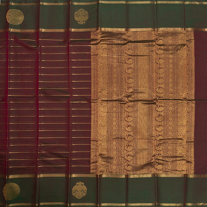 Hayagrivas Manthalir Green Handloom Kanchi Cotton Saree SSCBF66E7-3