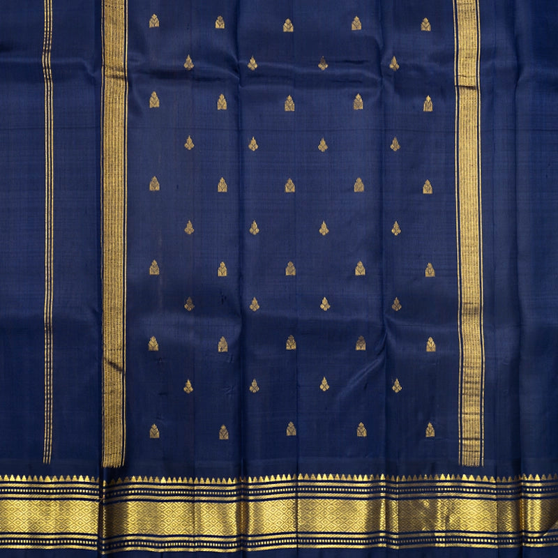 Hayagrivas Beige Pure One-sided Border Kanjivaram Silk Saree KBF514F2-7