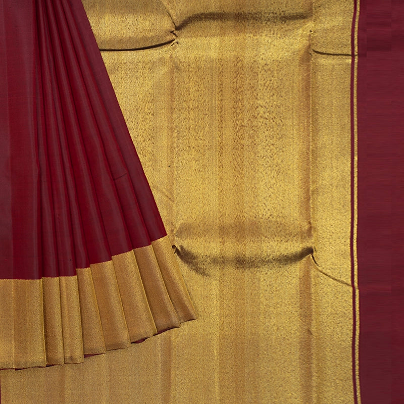 Hayagrivas Handloom Wine Maroon Kanjivaram Silk Saree KBE804H4-1