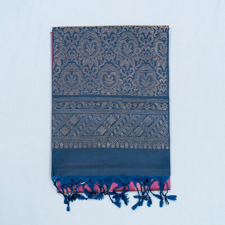 Hayagrivas Pink Handloom Soft Silk Saree KBF232E2-9