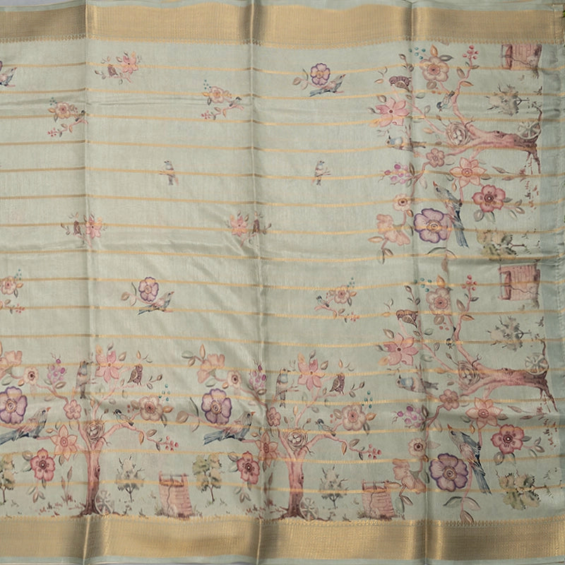 Hayagrivas Powder Blue Fancy Cotton Saree KBE2164A6-5