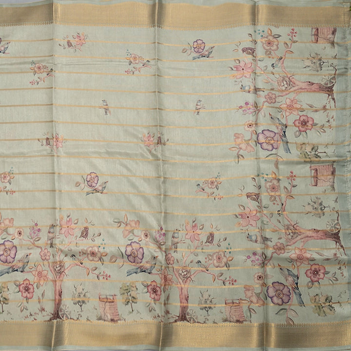 Hayagrivas Powder Blue Fancy Cotton Saree KBE2164A6-5