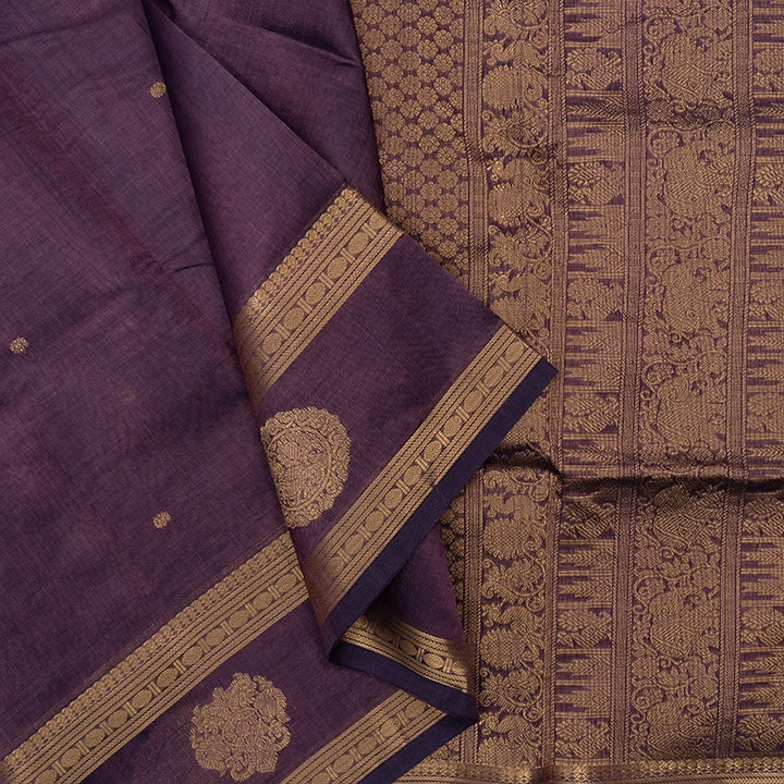 Hayagrivas Lavender Kanchi Silk Cotton Saree SSCBF38D6-7