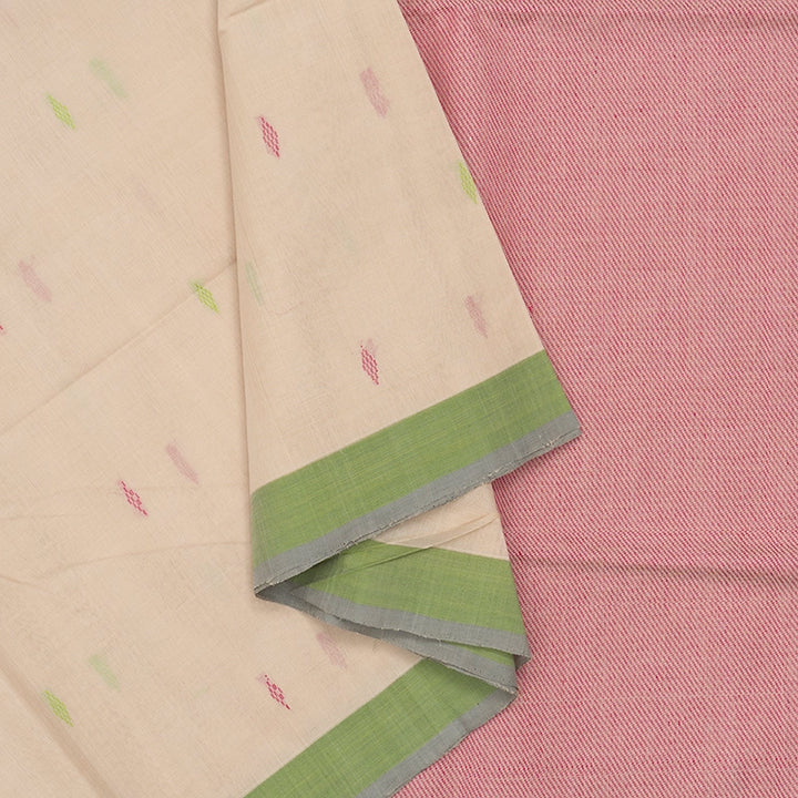 Hayagrivas Cream Handloom Kanchi Cotton Saree KSBE90A11-3
