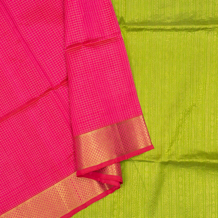 Hayagrivas Rose Pink Kora Silk Cotton Saree SSCBF14D6-2
