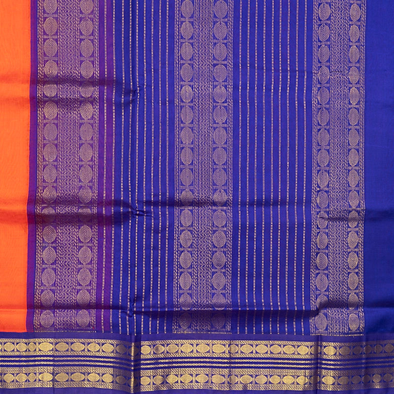 Hayagrivas Orange Pure Silk Cotton Saree SSCBF34D4-16