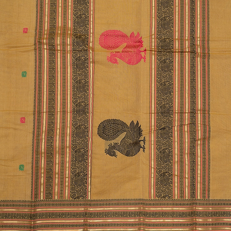 Hayagrivas Sandal Handloom Kanchi Cotton Saree SSCBF66E4-3