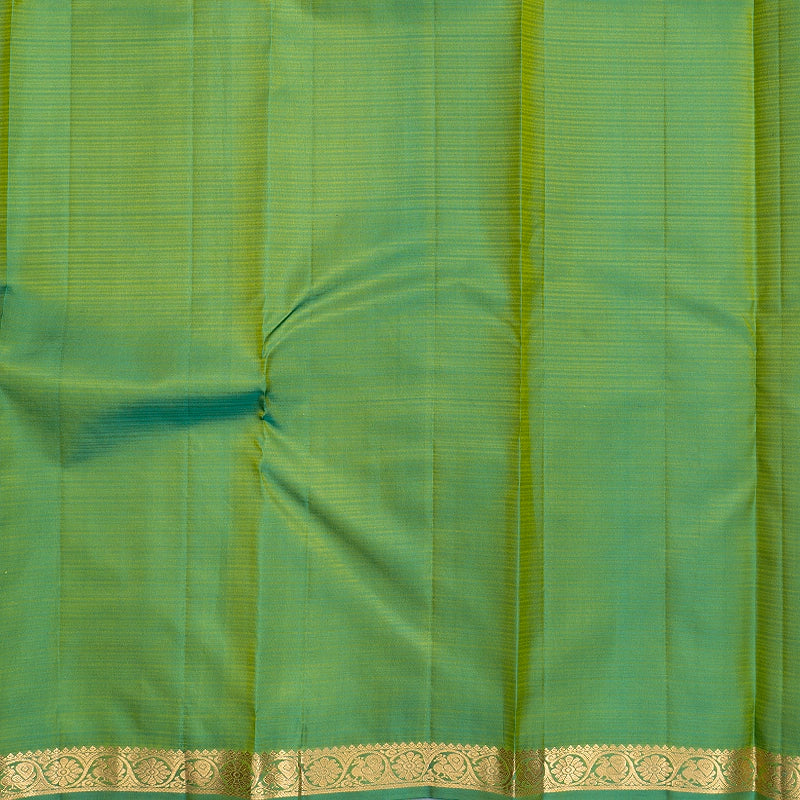 Hayagrivas Handloom Lime Green Kanjivaram Silk Saree with Green Border KBF582G1-16