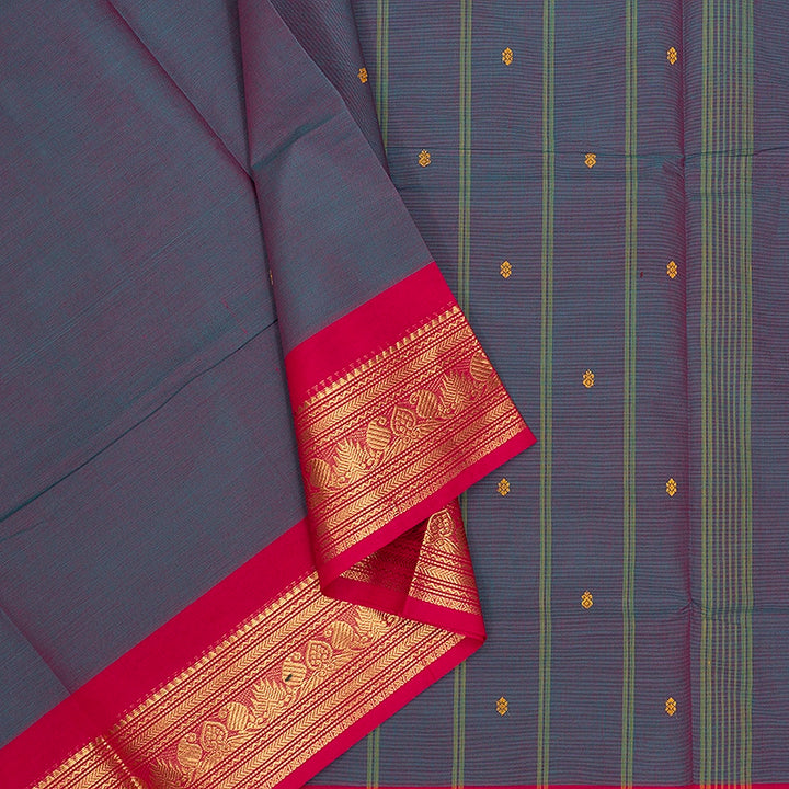 Hayagrivas Blue Pink Handloom Chettinad Cotton Saree SSKBF86F1-57