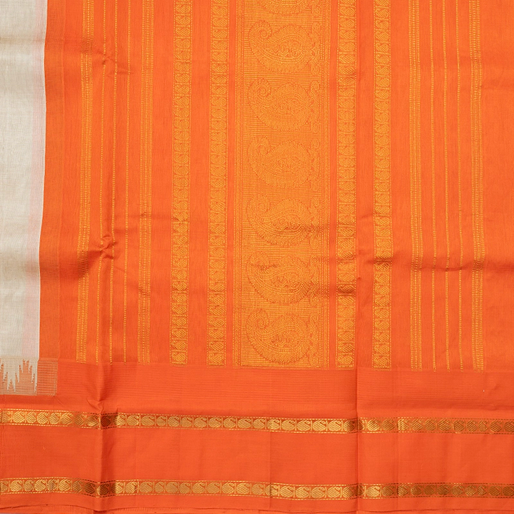 Hayagrivas Beige Pure Silk Cotton Saree SSCBF56E4-1