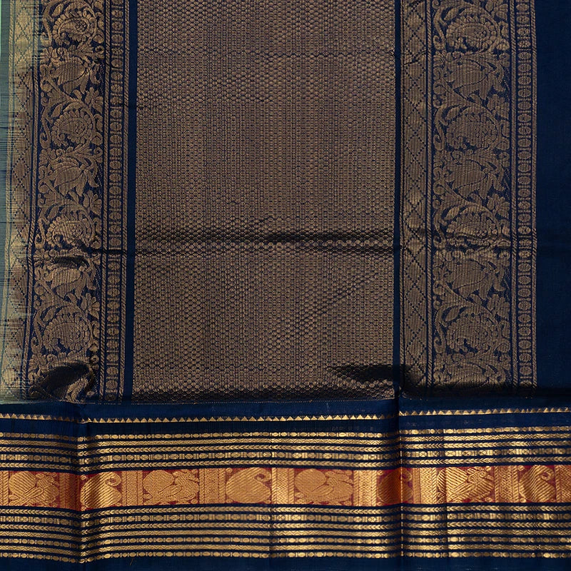 Hayagrivas Pista Green Pure Silk Cotton Saree SSCBF16D4-15