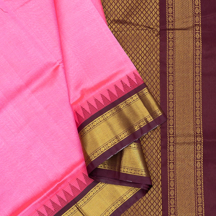 Hayagrivas Rose Pink Pure Silk Cotton Saree SSCBF34D3-13