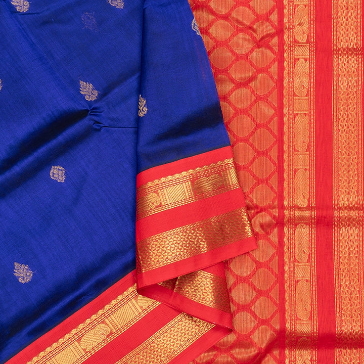 Hayagrivas MS Blue Pure Silk Cotton Saree SSCBF36D3-17