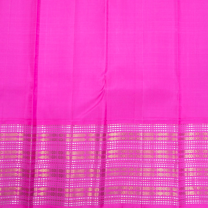 Hayagrivas Handloom Teal Kanjivaram Silk Saree with Fuchsia Pink Border KBF251E5-1