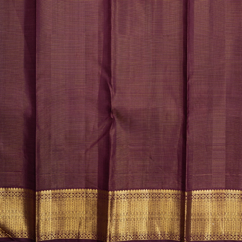 Hayagrivas Handloom Vadamalli Purple Kanjivaram Silk Saree with Burgundy Border KBF358F2-1