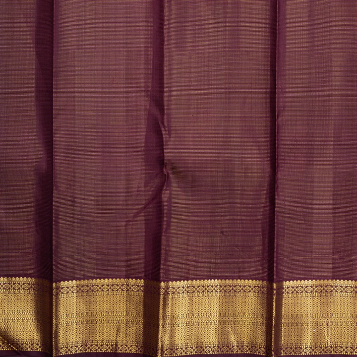 Hayagrivas Handloom Vadamalli Purple Kanjivaram Silk Saree with Burgundy Border KBF358F2-1