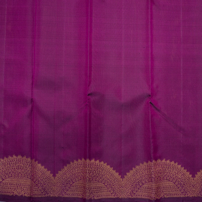 Hayagrivas Handloom Mehandi Green Kanjivaram Silk Saree with Purple Border KBF483F2-1