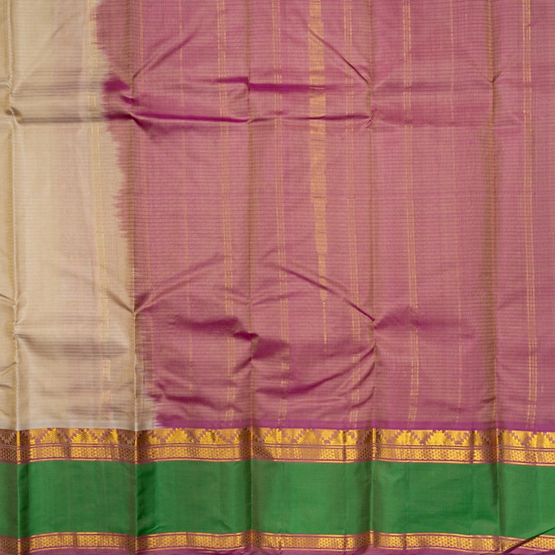 Hayagrivas Handloom Beige Kanjivaram Silk Saree KBF486F2-6