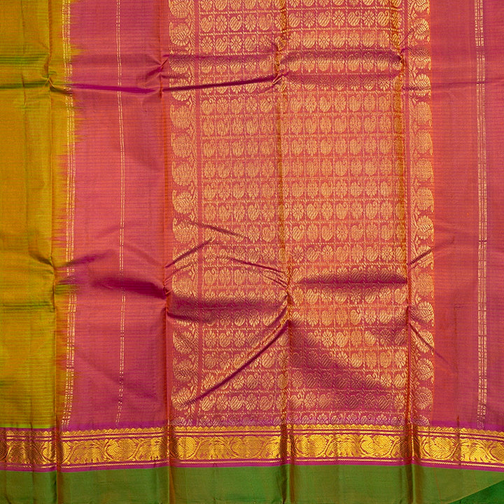 Hayagrivas Handloom Sampanga Green Kanjivaram Silk Saree KBF486F4-10