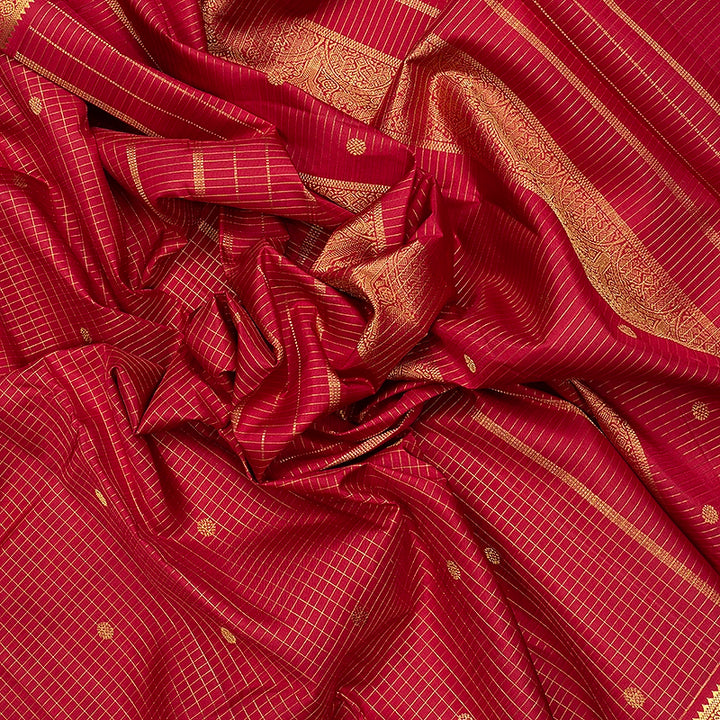 Hayagrivas Handloom Maroon Kanjivaram Silk Saree KBF496F6-1