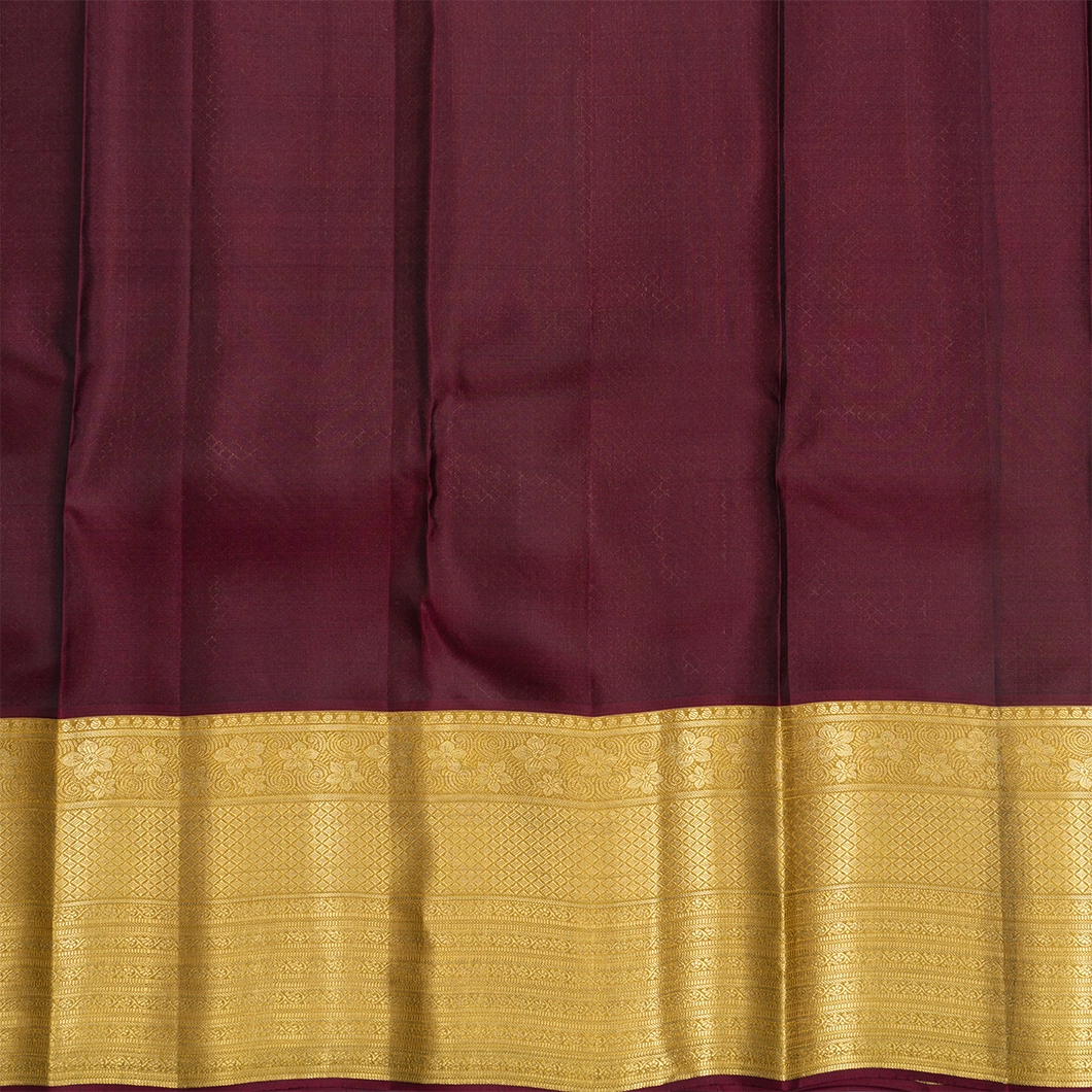 Hayagrivas Handloom Bottle Green Kanjivaram Silk Saree with Mustard Border KBF511F3-7